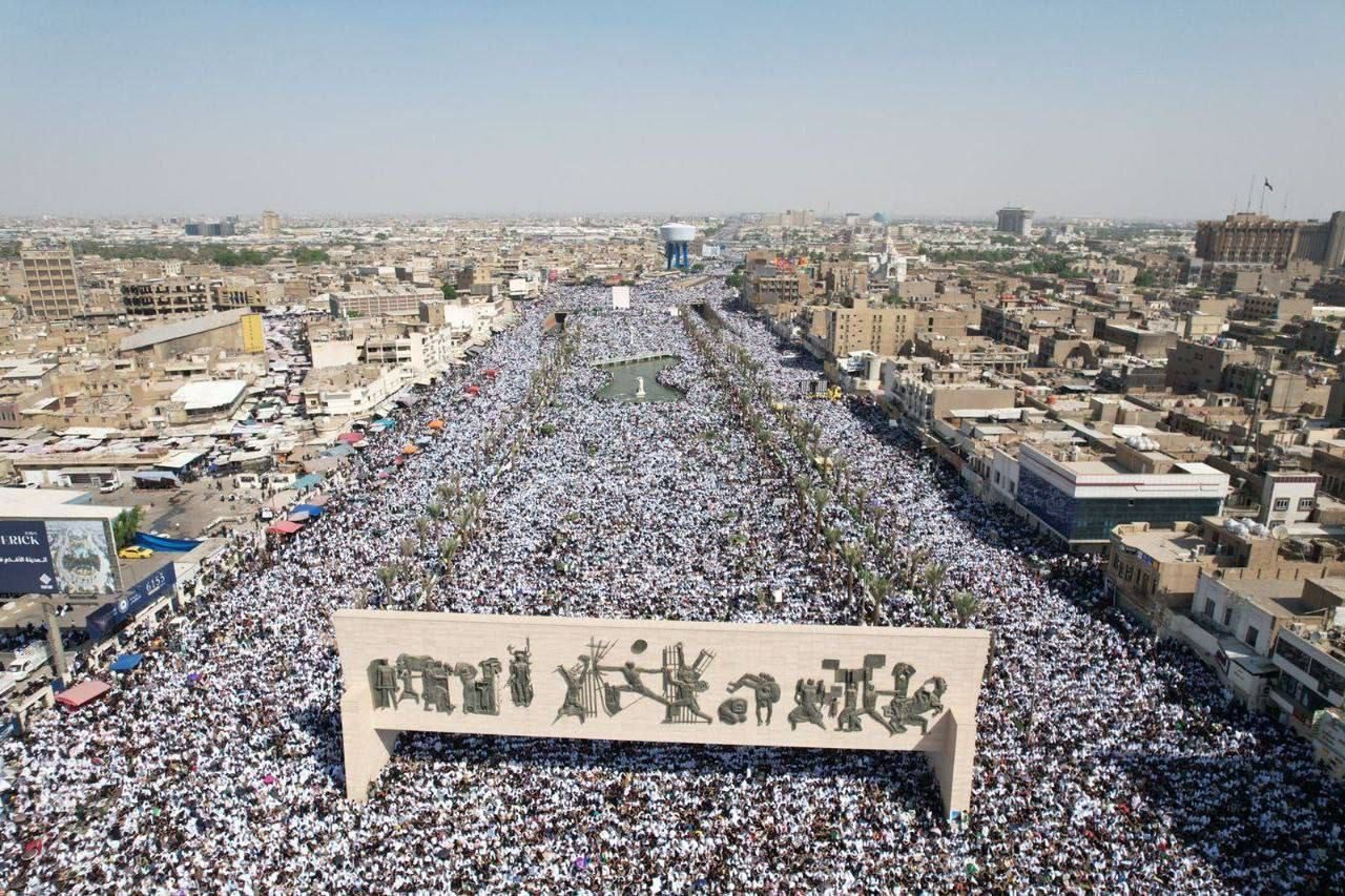 حشود ضخمة من العراقيين دعماً لفلسطين